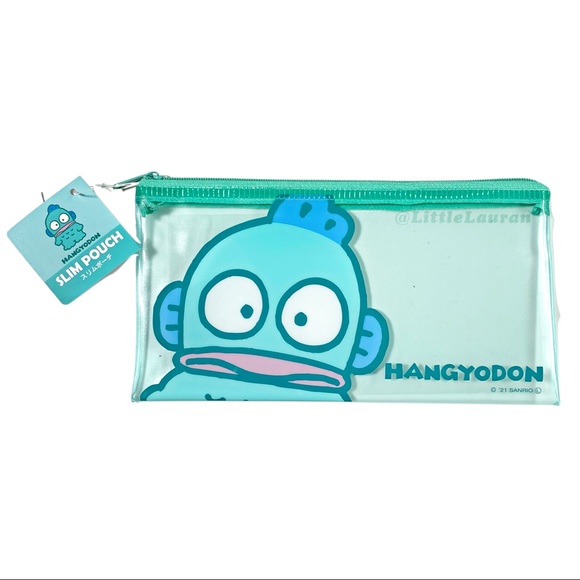Sanrio Accessories - Hangyodon Sanrio Characters Japan Anime PVC Slim Pouch For Men | Women Travel